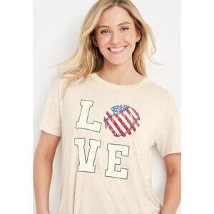 Maurice’s‎ Women’s Love Baseball Graphic T Plus Size XXL